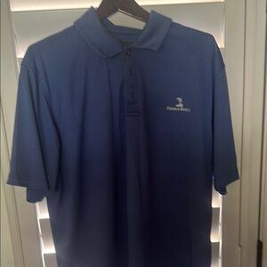 Pebble Beach Blue Polo Shirt Classic Design